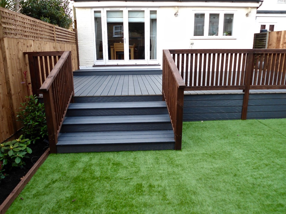 This is an example of a contemporary garden in Other with decking.