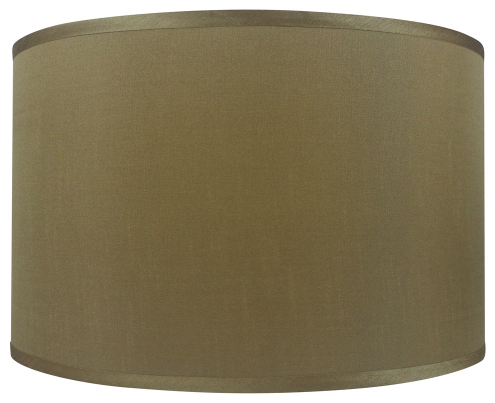 Classic Drum Faux Silk Lamp Shade, 16" Transitional Lamp Shades