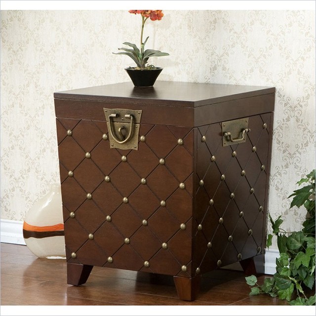 Holly & Martin Caldwell Trunk End Table in Espresso