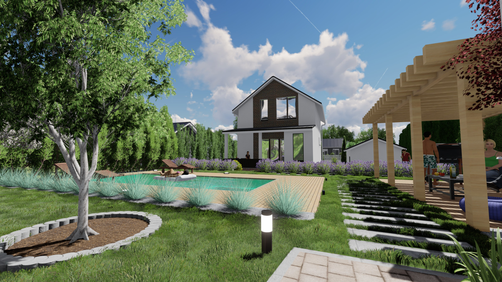 Ландшафтный дизайн в Гостагаевской