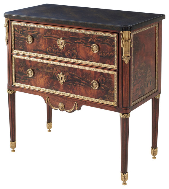Graceful Chinoiserie Commode Victorian Accent Chests And