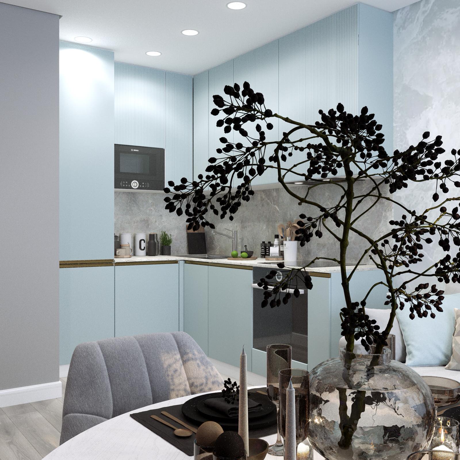 Стильный интерьер в серых тонах