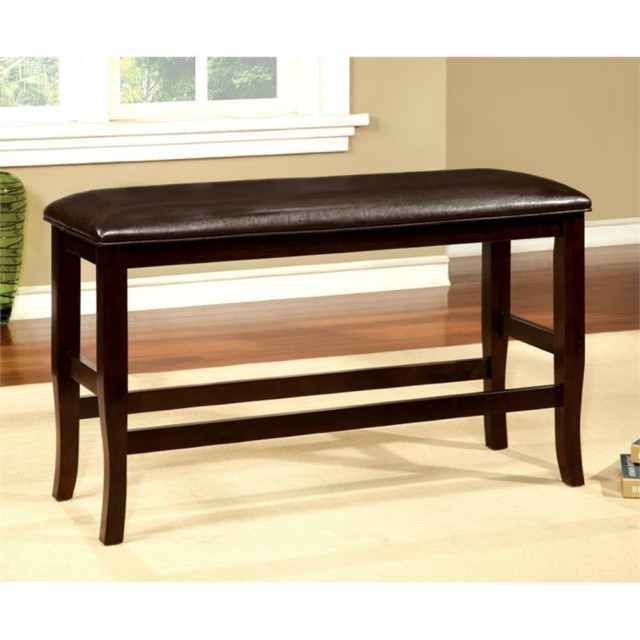 Bowery Hill Counter Height Dining Bench in Natural Wood Dining