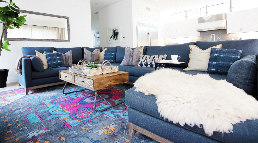 Family room - coastal family room idea in Los Angeles