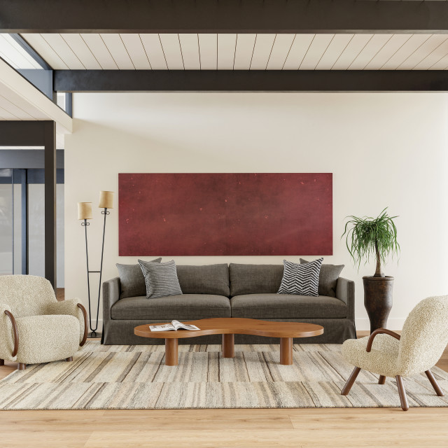 Arvin Olano x RugsUSA Marble Striped WoolBlend Area Rug, 8' x 10