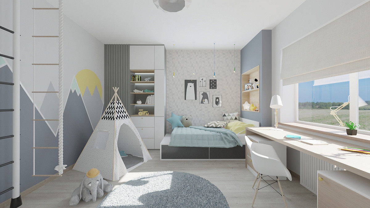 детская в Скандинавсом стиле