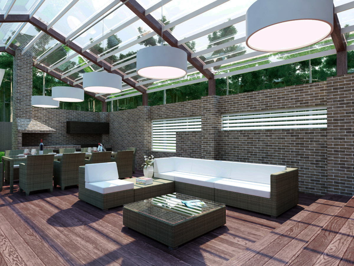 Lounge-терраса  и  SPA  частного дома