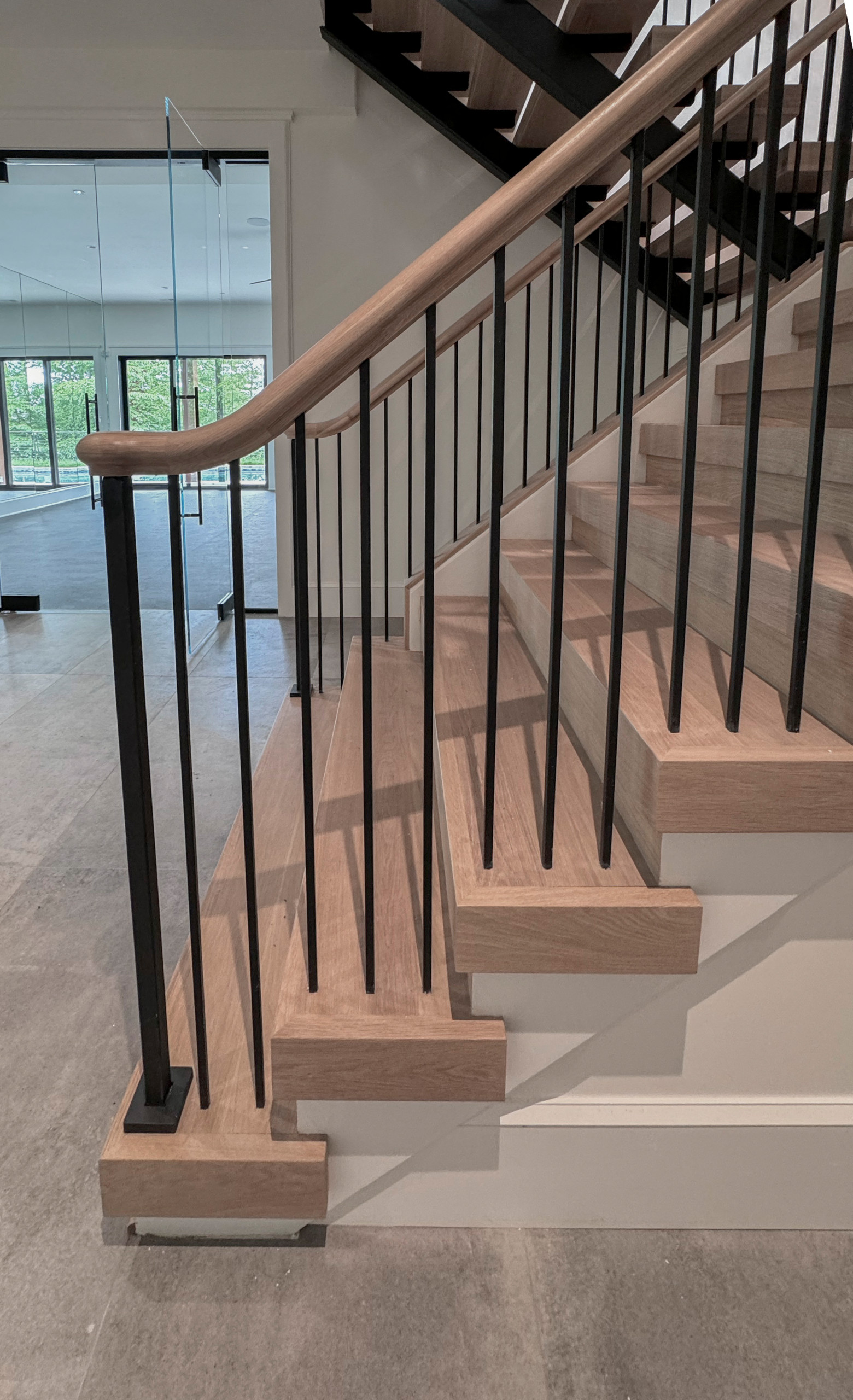 122_Modern Steel & Wood Floating Staircase, Arlington VA 22207