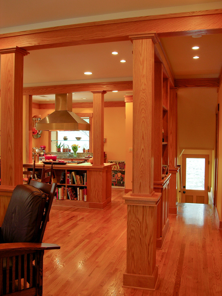 Oak trimmed Craftsman interior Traditional Living Room DC Metro