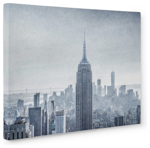 New York City Canvas Wall Art Winter Metropolis 16 X20