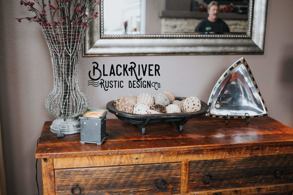 Inspiration for a rustic hallway remodel in Seattle