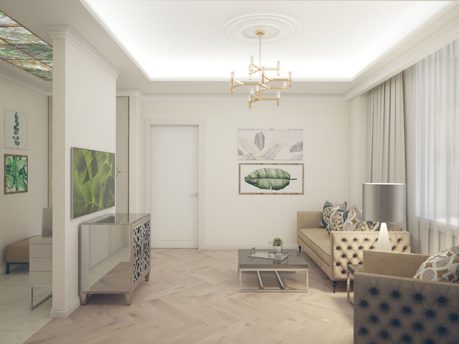 Неоклассика в 69 кв м