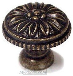 Omnia Classic and Modern 1 3/8" Flower Knob in Shaded Bronze