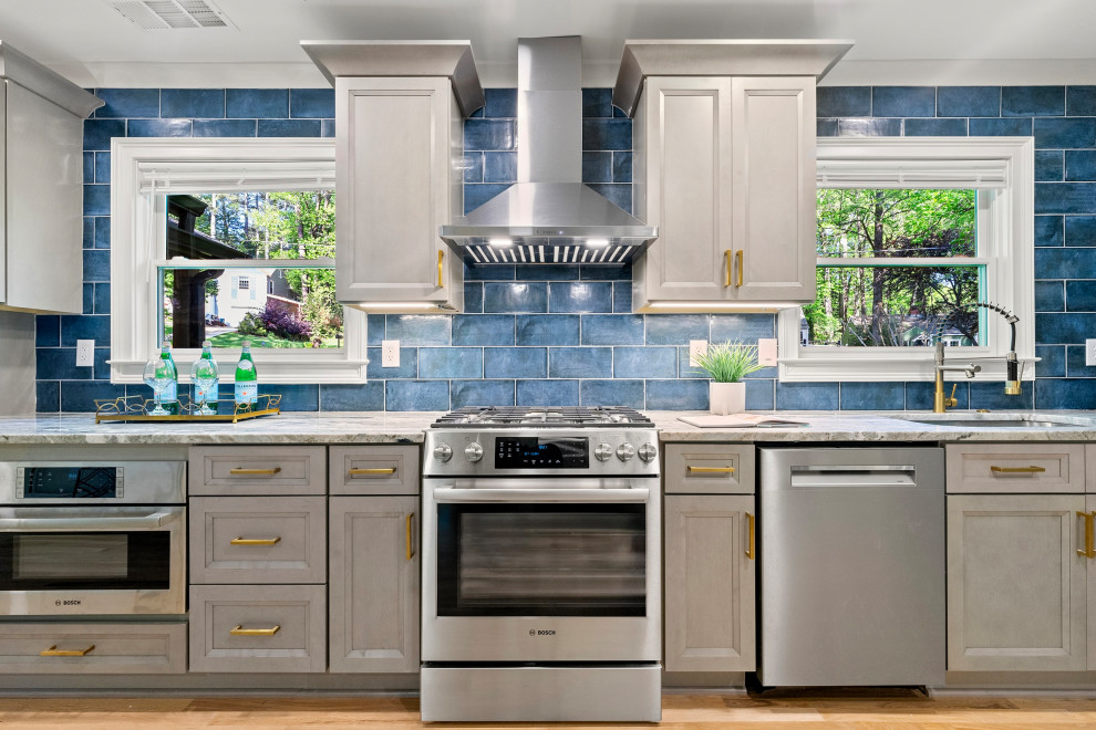 Example of a transitional kitchen design in Atlanta