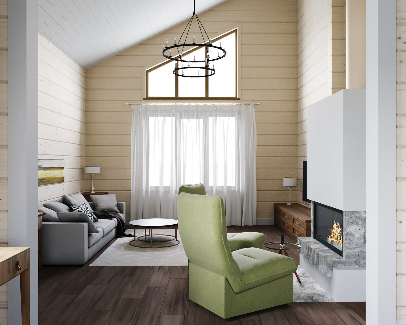 Проект интерьеров дома под Петербургом