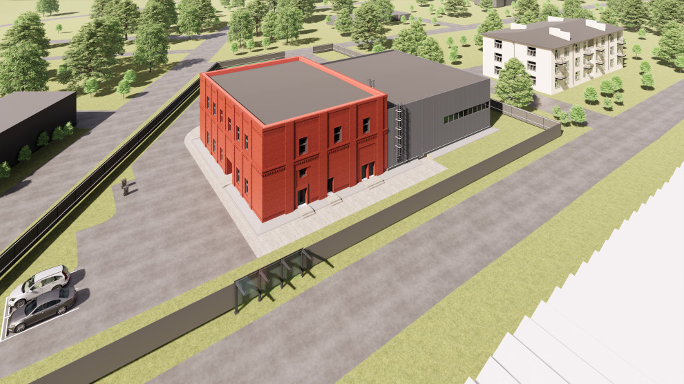 Производственный объект до 1500кв.м. площади в кирпичном стиле