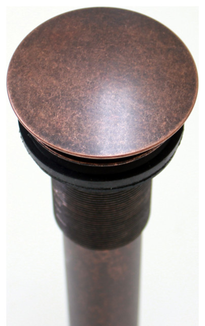 1.5" Aged Copper Pop-Up Drain without Overflow