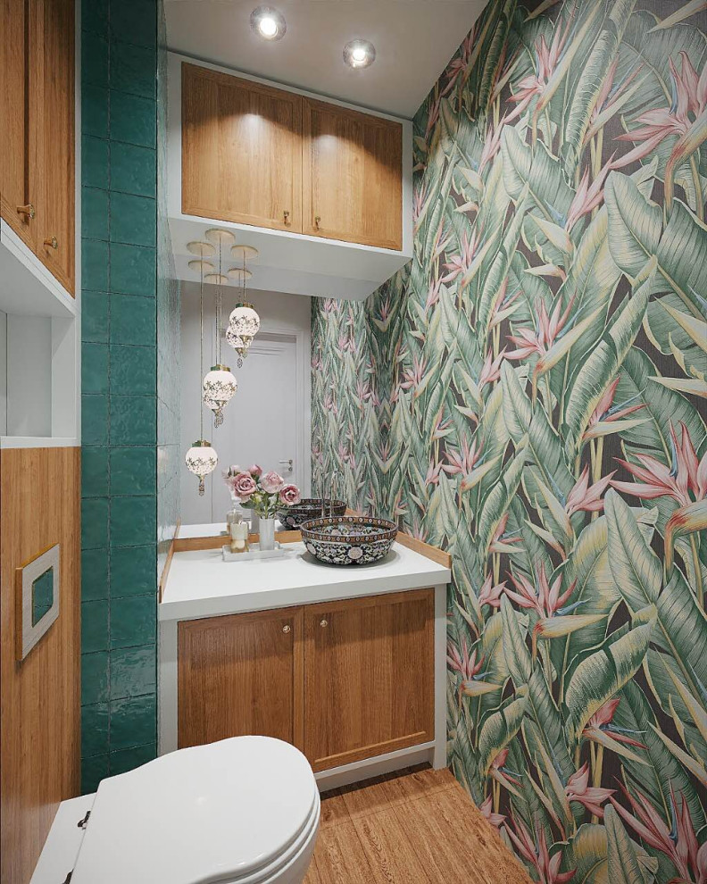 Санузел в листьях)))