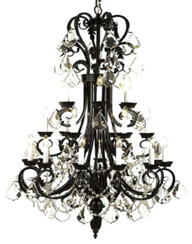 Large Foyer/Entryway Wrought Iron Chandelier