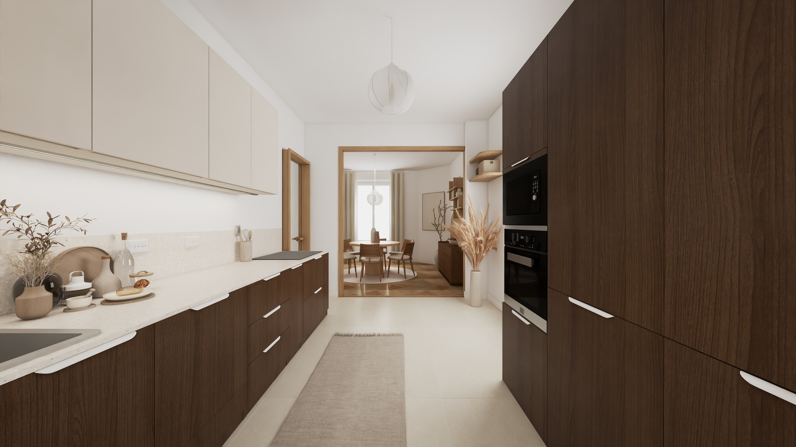 Projet Foch - pièce de vie et cuisine