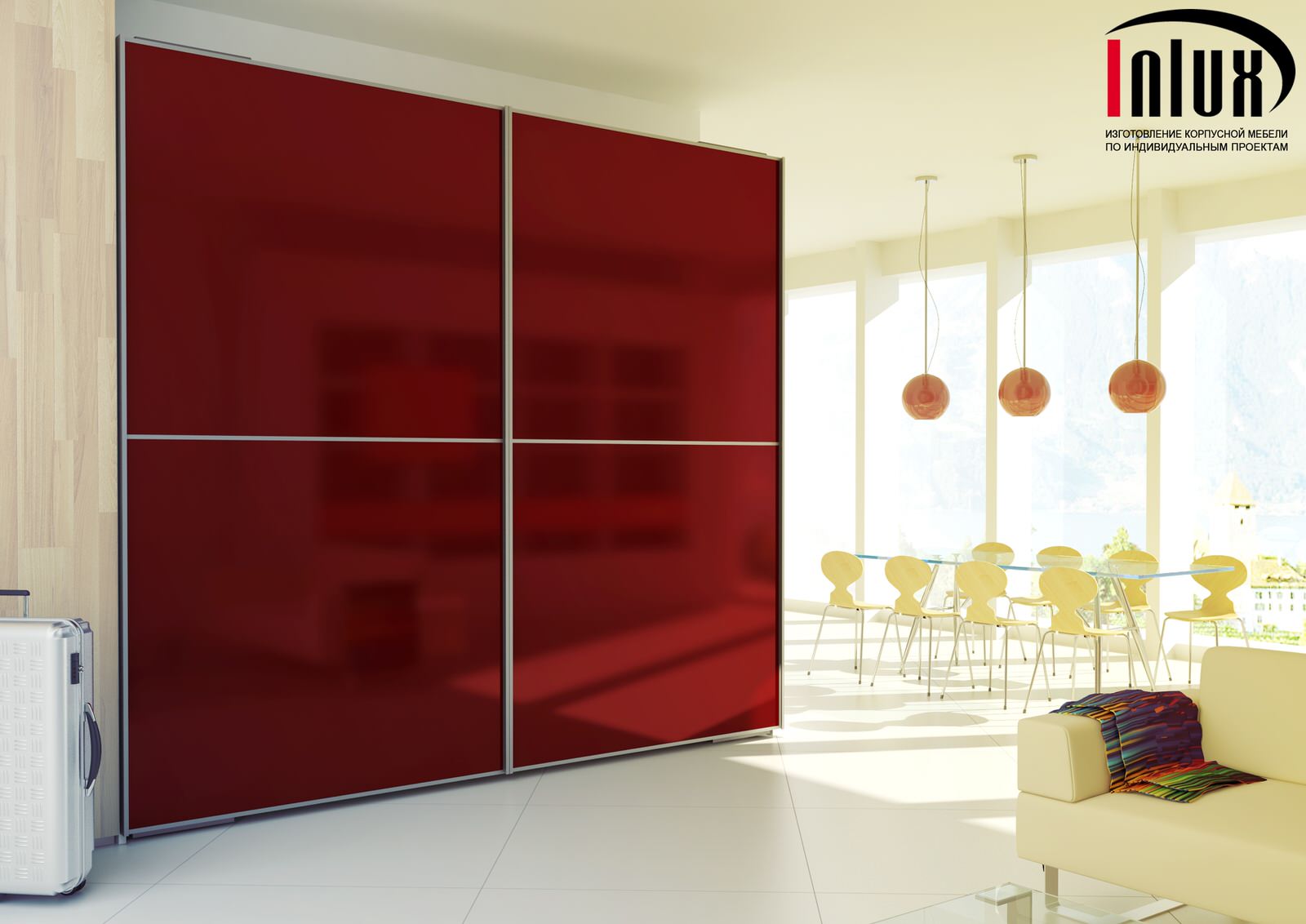 Шкафы с компланарной системой раздвижения дверей