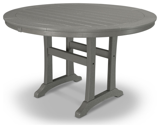 Polywood Nautical Trestle 48" Round Dining Table - Transitional ...