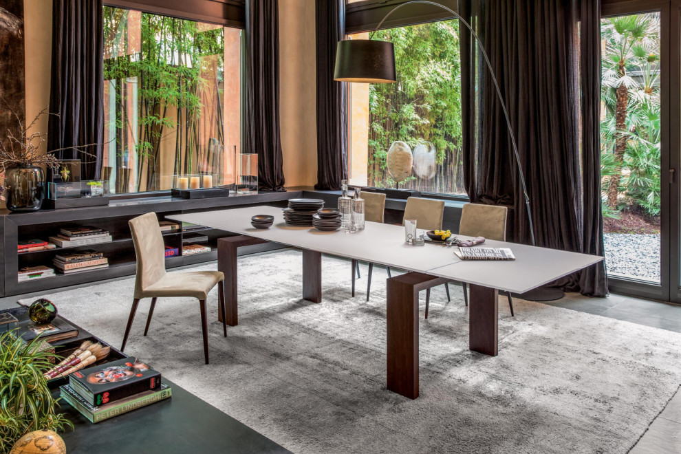 Стол Brooklyn со стеклянной окисленной столешницей