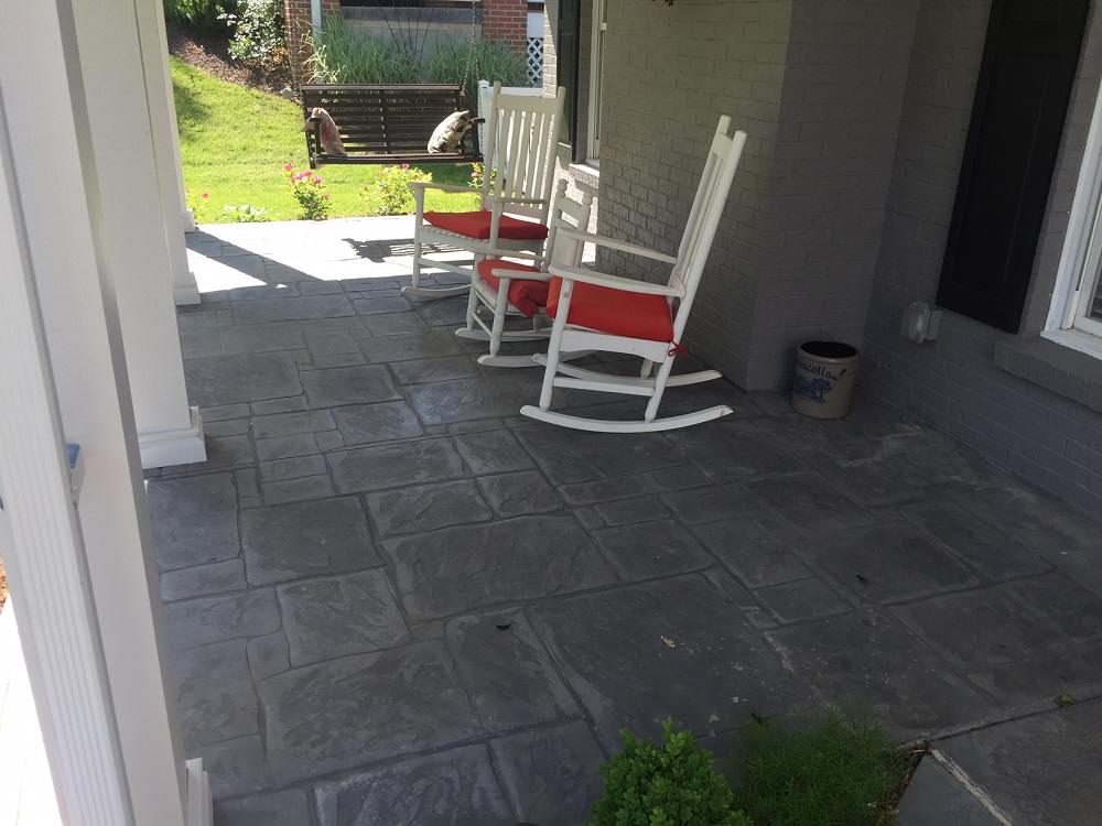 Kirkwood, MO. Stamped concrete porch
