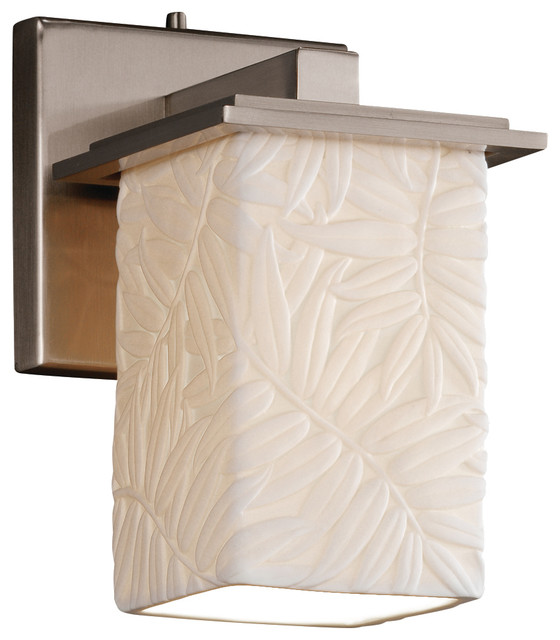 Justice Design Group LLC Limoges Montana Wall Sconce, Square With Flat Rim - Wall Sconces Houzz