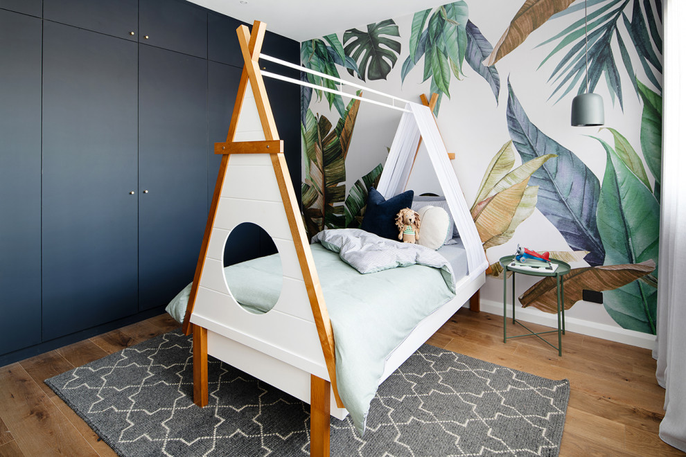 This is an example of a scandinavian kids' room in Melbourne.