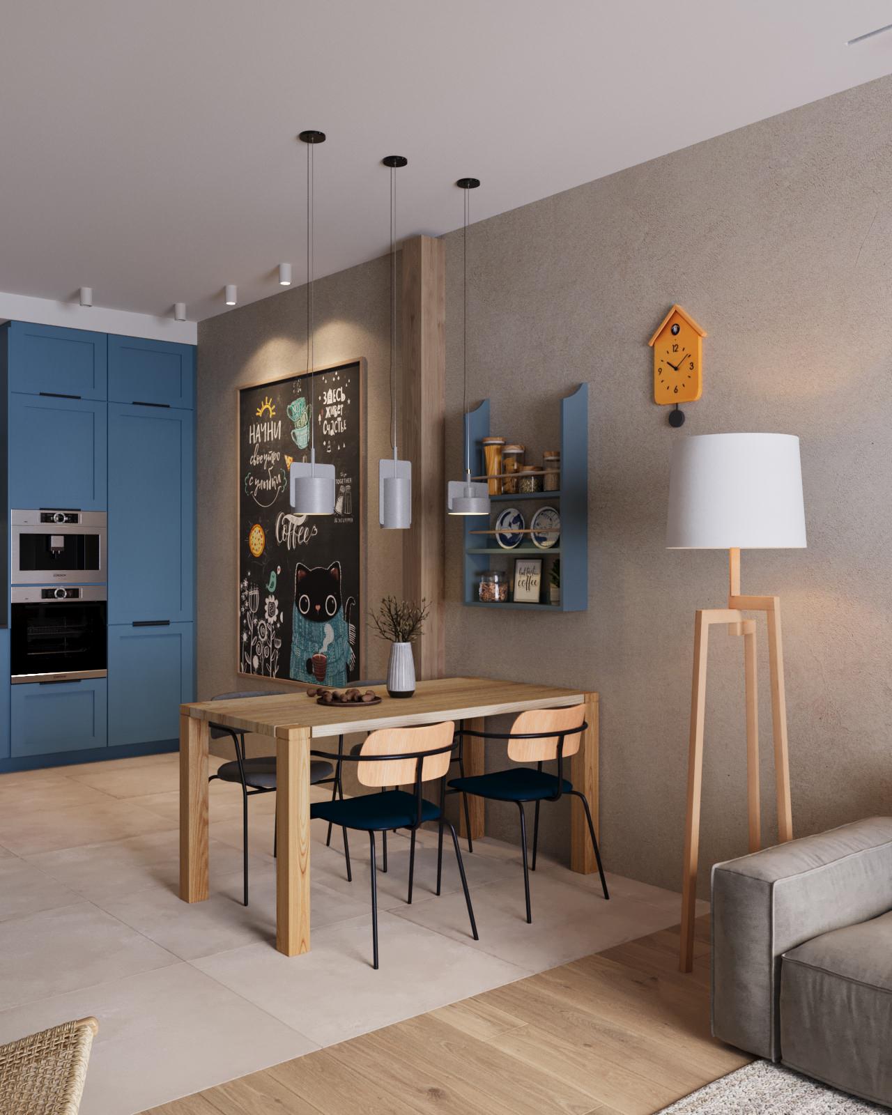 Проект однокомнатной квартиры в Санкт-Петербурге, очень самобытный