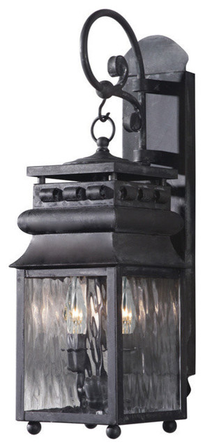 Charcoal Lancaster 2-Light 21" Tall Outdoor Wall Sconce