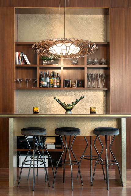 Lighting transitional-home-bar