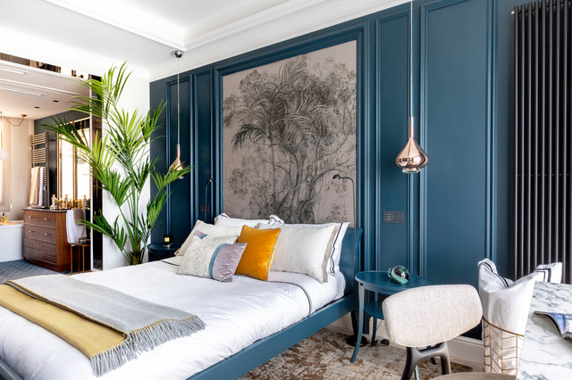 Dormitorios modernos: Atrévete con el Classic Blue en el cabecero 1