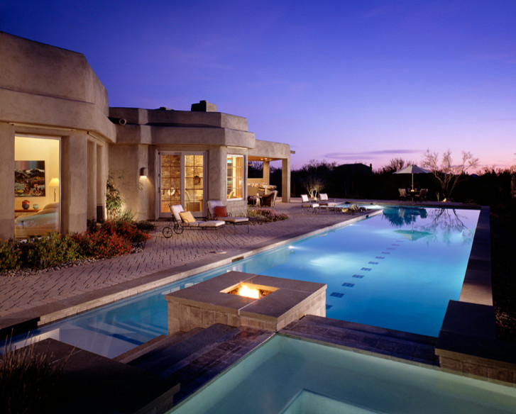 Example of a mountain style pool design in Phoenix