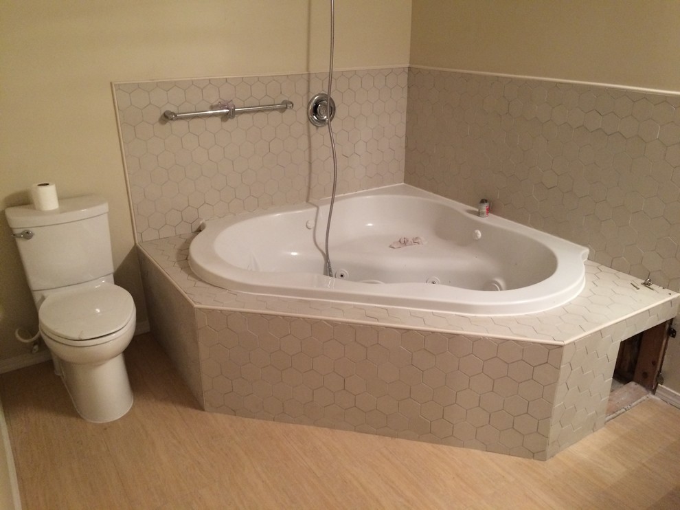 Add shower to existing corner tub
