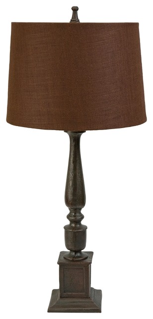 Lawson Tall Mocha Burlap Table Lamp