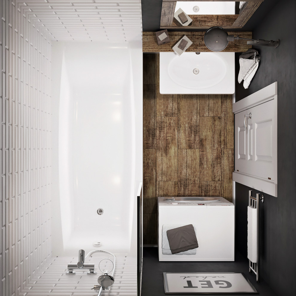 Дизайн ванной комнаты в стиле "ЛОФТ"