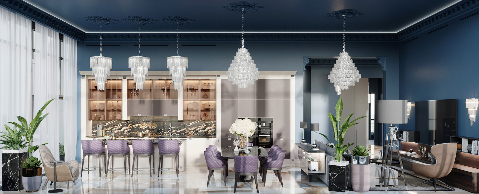 Квартира 200 м² в ЖК «Riverside»