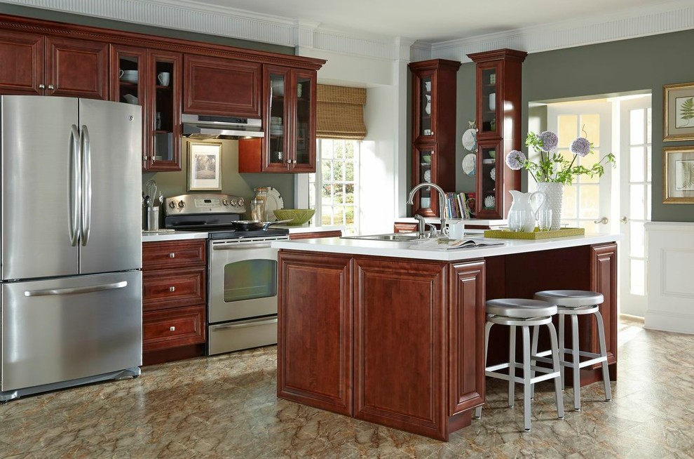 B.Jorgsen & Co. St. James Mahogany Kitchen Cabinets - Kitchen - Detroit ...