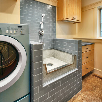 Modern laundry room in Other.