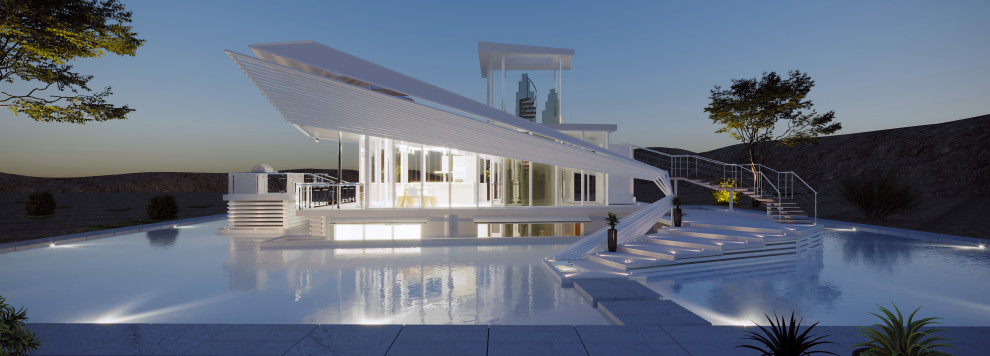 Морской гигант концепция дома с аквариумом растений