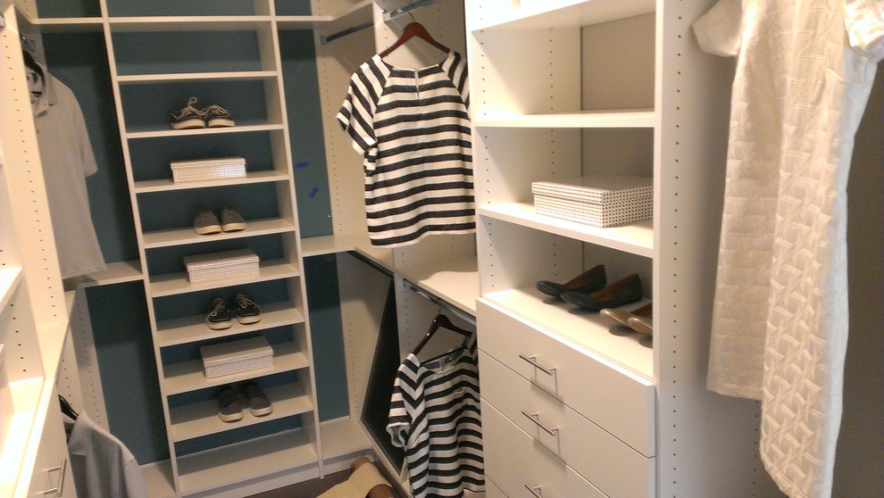 Photo of a contemporary storage and wardrobe in Tampa.