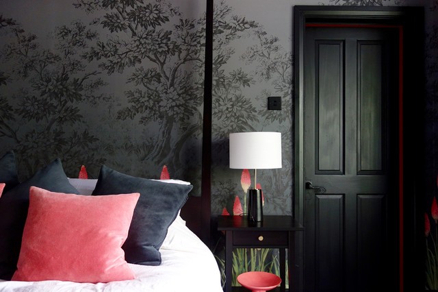 Upper Brook St Guest Bedroom eclectic-bedroom