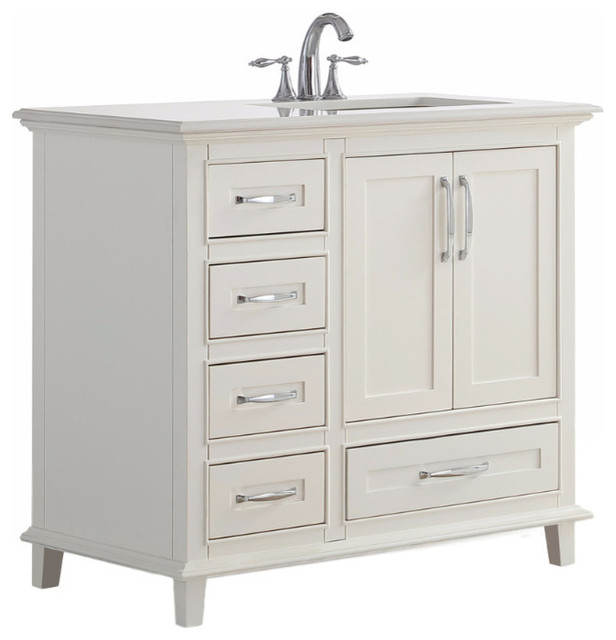 Ariana 36 Traditional Bath Vanity Transitional Bathroom Ariana 36 Traditional Bath Vanity Right Offset