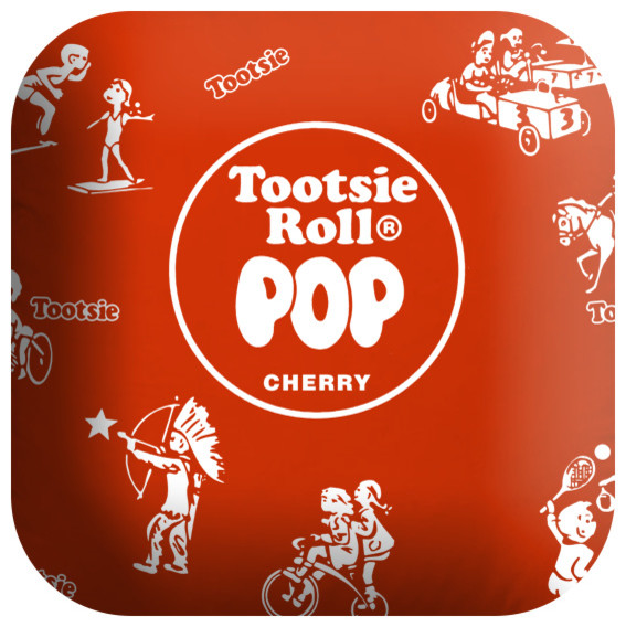 Tootsie Pop Wrapper Microbead Pillow Red Contemporary Kids