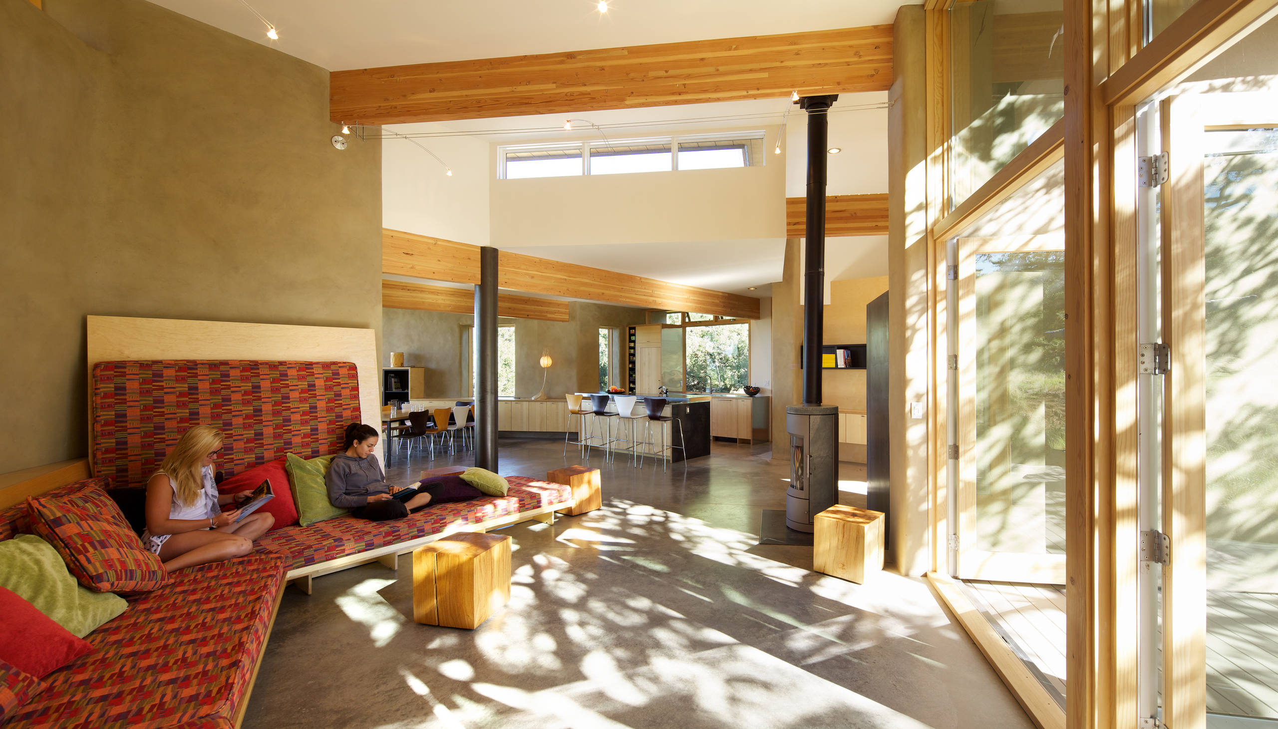 Curved Straw Bale Interior Walls