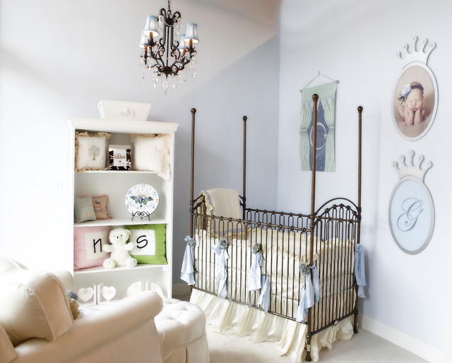 Eclectic Nursery Miami Baby Blue and Ivory Gendar Neutral Baby Nursery eclectic-kids