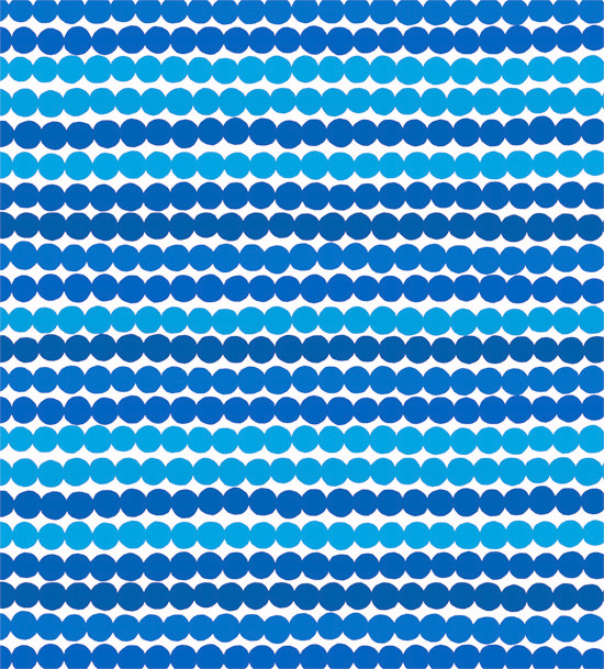 Rasymatto Blue fabric by Marimekko
