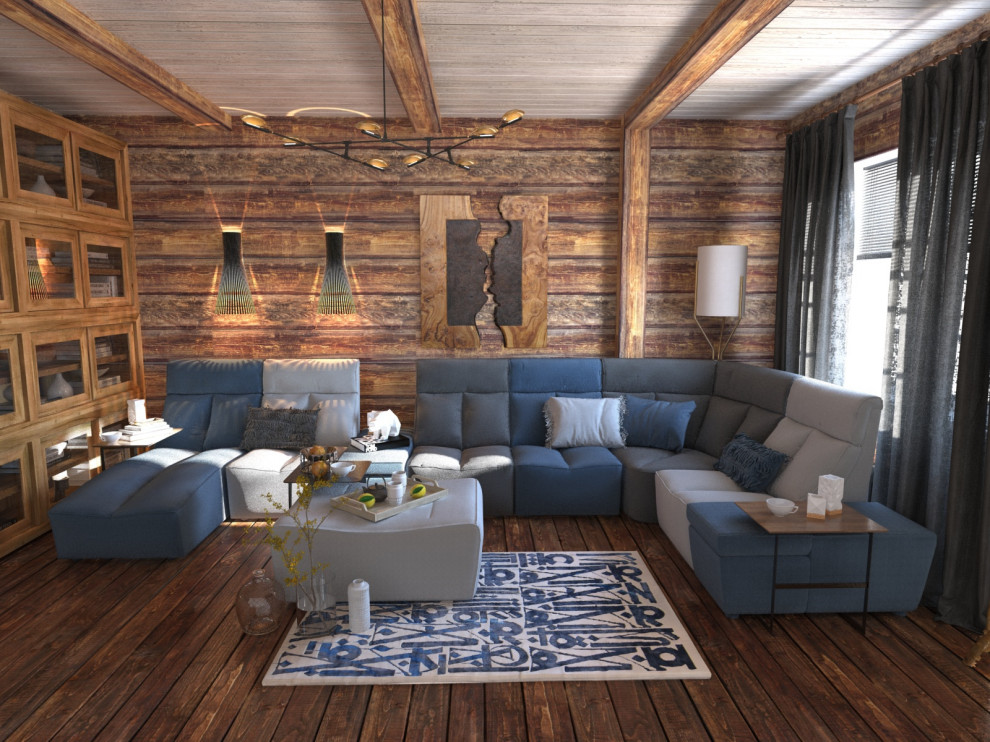 Гостиная в загородном доме